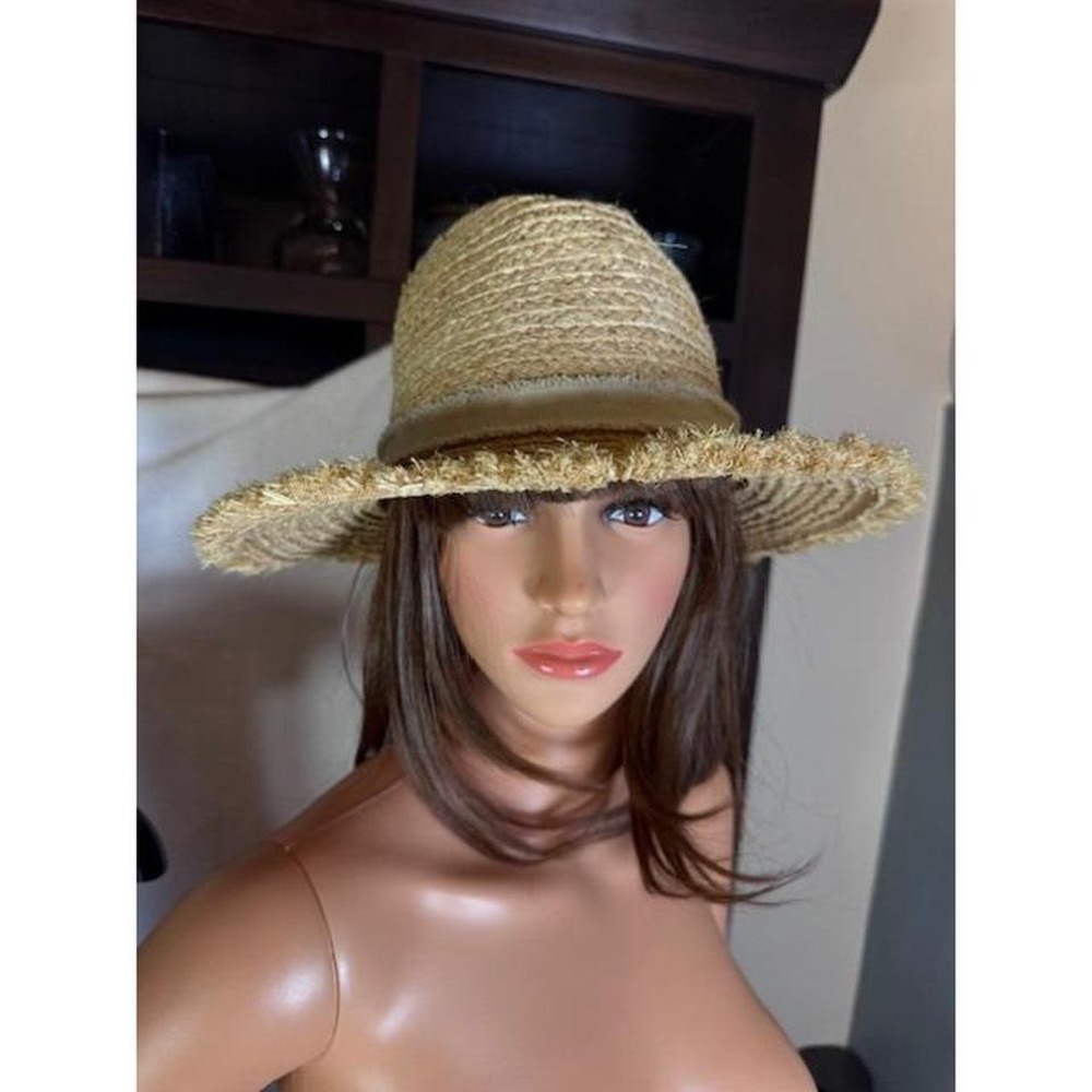 Colours of Jamaica 100% Raffia hat with drawstring to fit Size 58cm/22.8inch